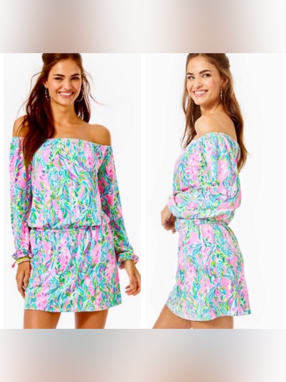Lilly Pulitzer off the shoulder romper dress